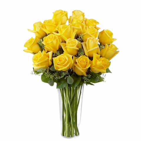 12 Yellow Roses